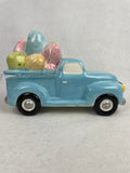 Easter Bunny Catching a Ride Ceramic Jar