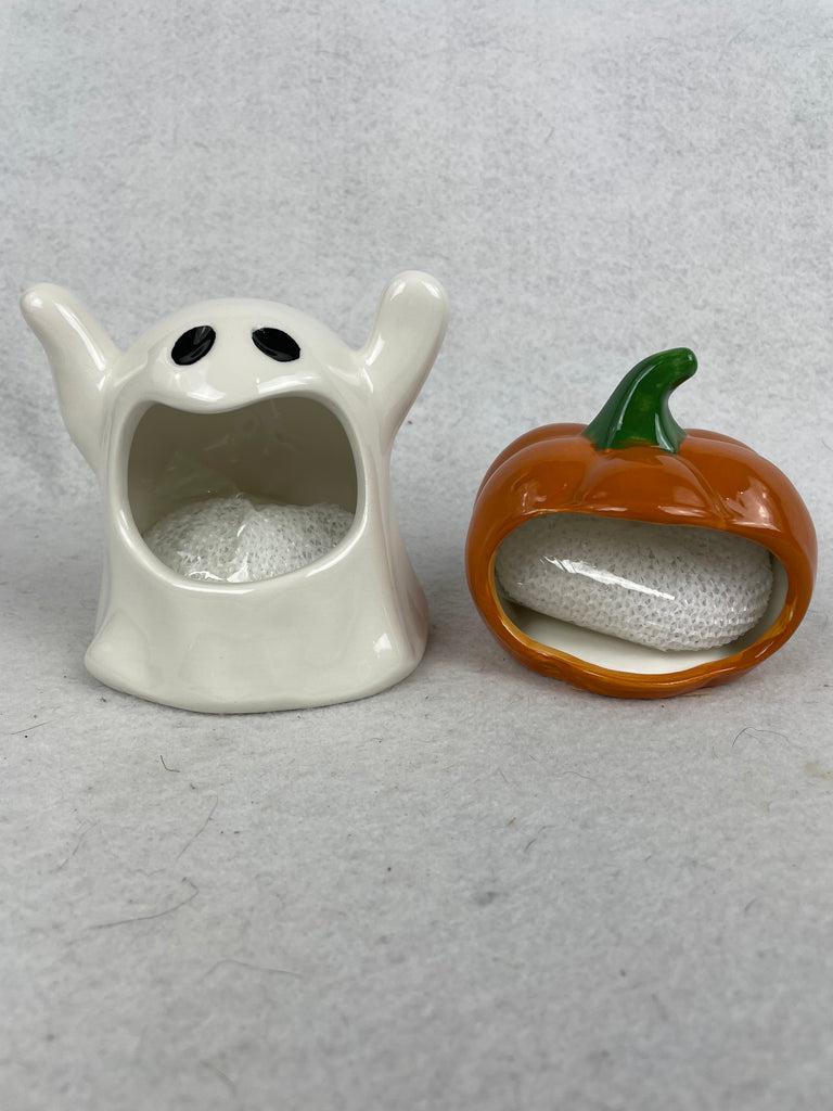 Halloween Ghost or Harvest Pumpkin Scrubber Sponge Holder – CrazeAbout