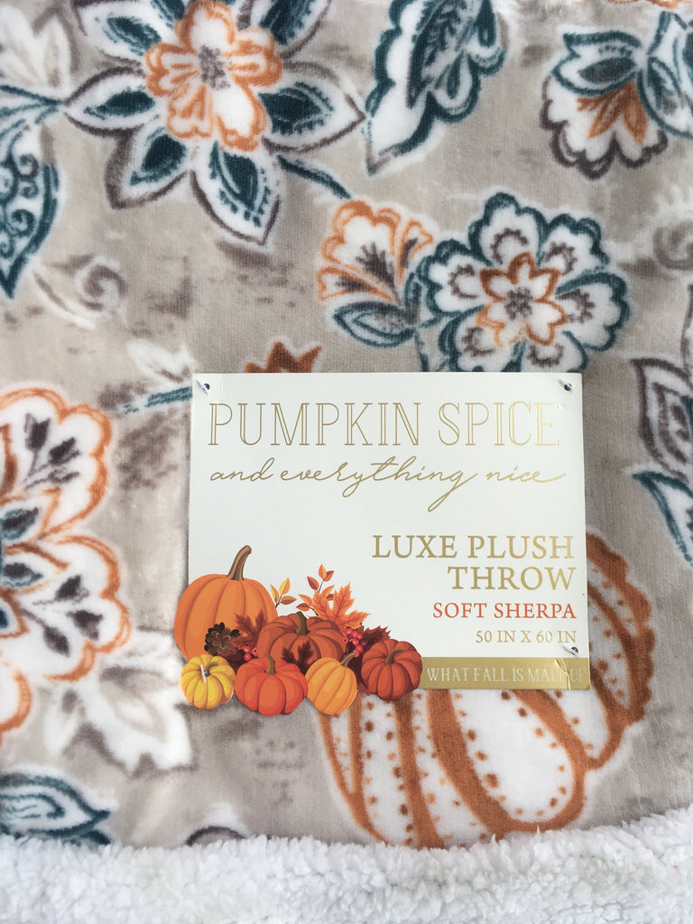 Pumpkin Spice Luxe Plush Throw outlet