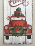 Christmas All Roads Lead Home Wooden and Metal Sign