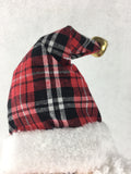 Christmas Standing Bobble Santa with Plaid Hat