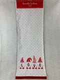 Valentine Gnomes Holding Love Cotton Table Runner