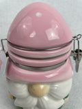 Easter Ceramic Gnome Figural Fun Hinged Jar