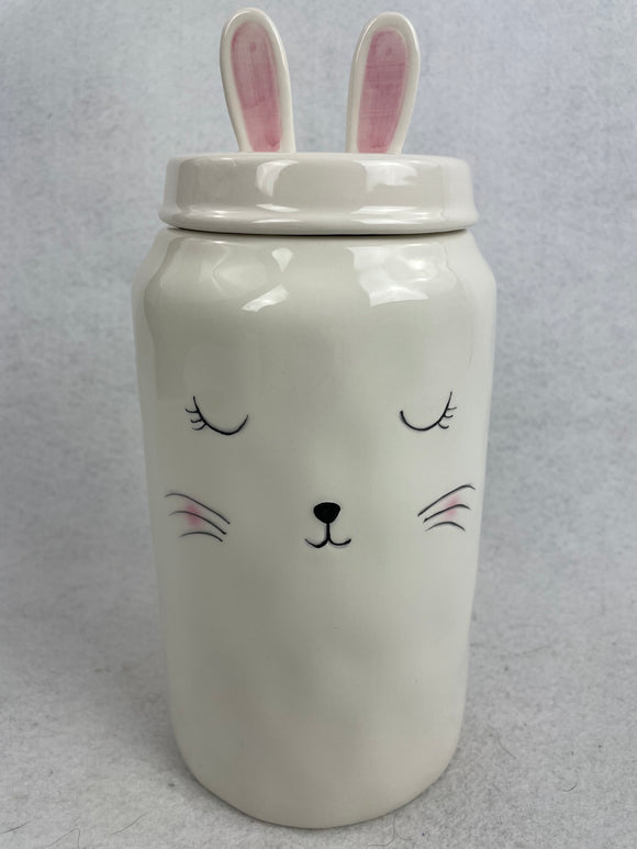 Easter Bunny Face Ceramic Large Jar