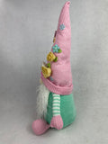Easter Plush Spring Gnome Wearing 3-D Flowers on Hat