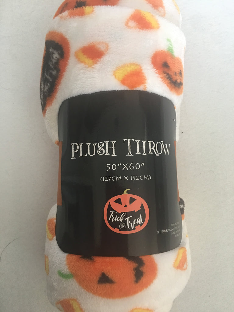 Halloween Pumpkin, Candy Corn and Trick or Treat Blanket Throw – CrazeAbout