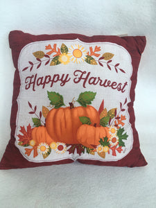 Harvest Happy Harvest With Pumpkins Pillow
