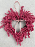 Valentine Tiny Spray of Berries Heart Shaped Wreath