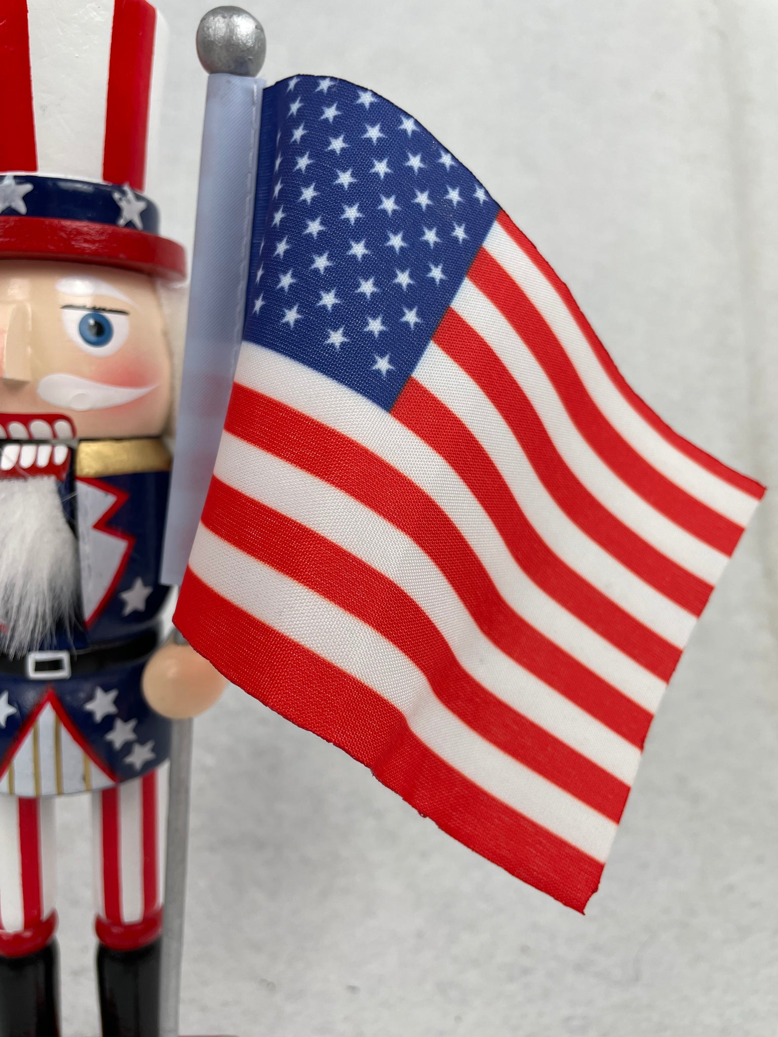 UNCLE SAM NUTCRACKER VILLAGE 10TH ANNIVERSARY JULY 4TH NEW IN BOX American  Flag