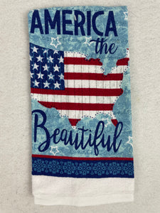 Patriotic 2021 America the Beautiful Kitchen Towel Pot Holder or Oven Mitt
