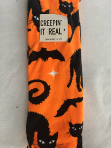 Halloween “Creepin It Real” Blanket Throw