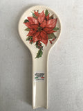 Christmas Red or White Poinsettia Spoon Rest
