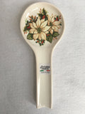 Christmas Red or White Poinsettia Spoon Rest