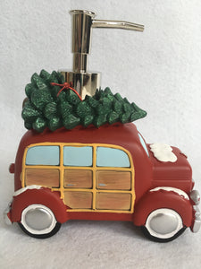 Christmas Car Carrying Tree Soap Dispenser