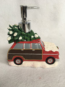 Christmas Truck Carrying Tree With Snow Soap Dispenser By Croscill