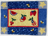 Clearance Patriotic Themed Picnic Set of 6 Placemats