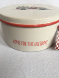 Christmas Truck Home for the Holidays Ceramic Round Jar