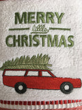Christmas Merry Christmas Car Carrying Tree Set of Two Hand Towels