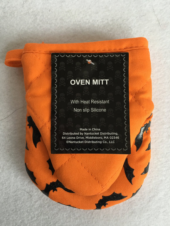 Halloween Flying Bats Mini Oven Mitt