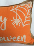 Halloween Rectangular Raised Lettering Happy Halloween Pillow