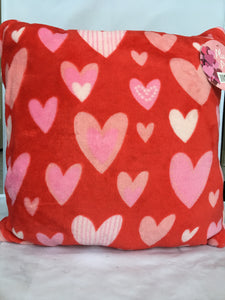 Valentine Polka Dot Heart Plush Pillow