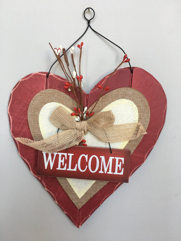 Valentine Heart Welcome Sign