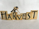 Harvest Block Sitter with Raven