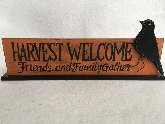 Harvest Welcome With Raven Block Sitter