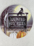 Halloween Haunted Hay Rides Large or Small Melamine Plate