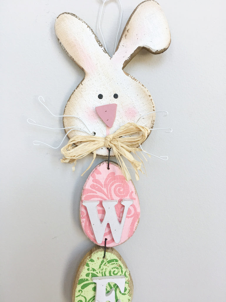 Easter Bunny and Egg Welcome Wall Hanger – CrazeAbout