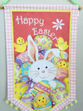 Easter Bunny with Chicks Dowel Rod Hanger