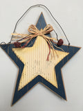 Patriotic Vintage Star Sign With Bells
