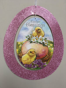 Easter Glittered Egg Spinner