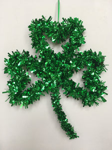 Saint Patrick's Day Tinsel Open Shamrock Wall Hanging