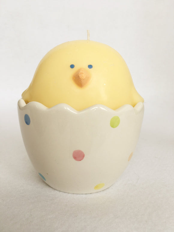 Easter Chick Candle in Easter Egg