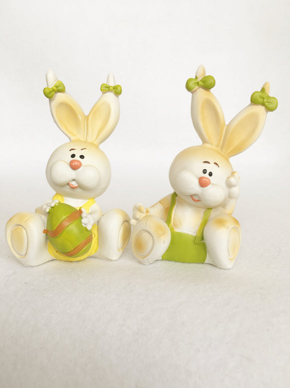 Easter Bunnies with Bows on Ears