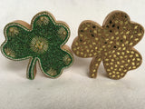 Saint Patrick’s Day Beads And Sequin Shamrock Block Sitter