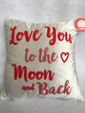 Valentine Love You To The Moon And Back Oversized Pillow
