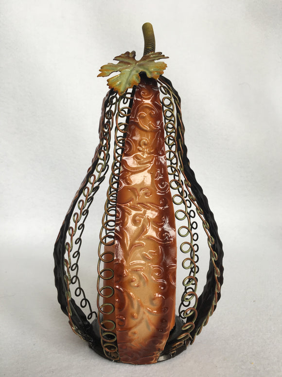 Harvest Metal Gourd Candle Holder