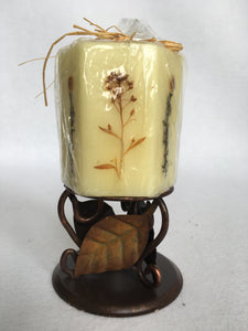 Harvest Tea Light Within Flowered Candle Display