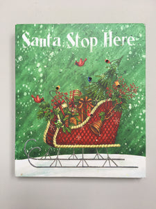 Christmas Santa Stops Here Light Up Sleigh Sign