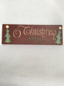 Christmas Vintage "O Christmas Tree" Wood Sign