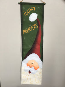 Christmas Santa Happy Holidays Wall Hanging