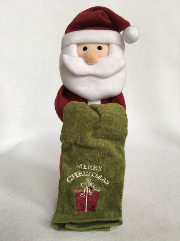 Christmas Santa Bathroom Finger Guest Towel Holder