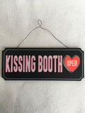 Valentine Kissing Booth Open or Closed Sign