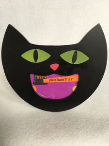 Halloween Black Cat Photo Frame
