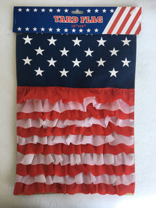 Patriotic Ruffled Yard Flag