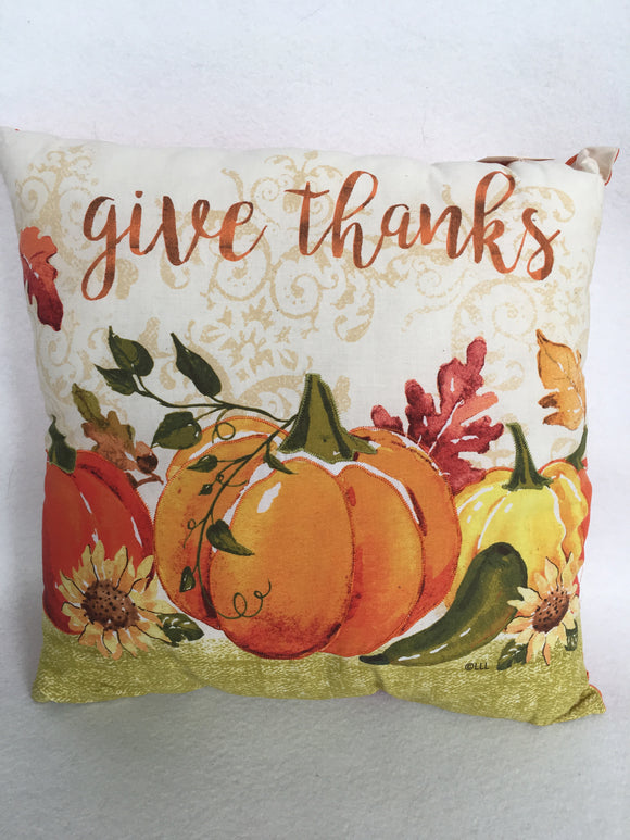Harvest Give Thanks Pillow