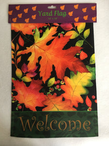 Harvest Autumn Leaves Yard Flag