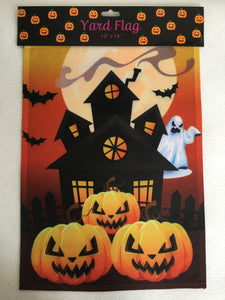 Halloween Haunted House Yard Flag